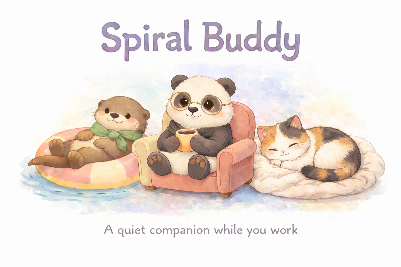 Spiral Buddy — Lottie, Bao, and Luna
